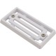 Gutter Drain, Pentair 2" x 4" 3-Bar Frame & Grate, White : 542038