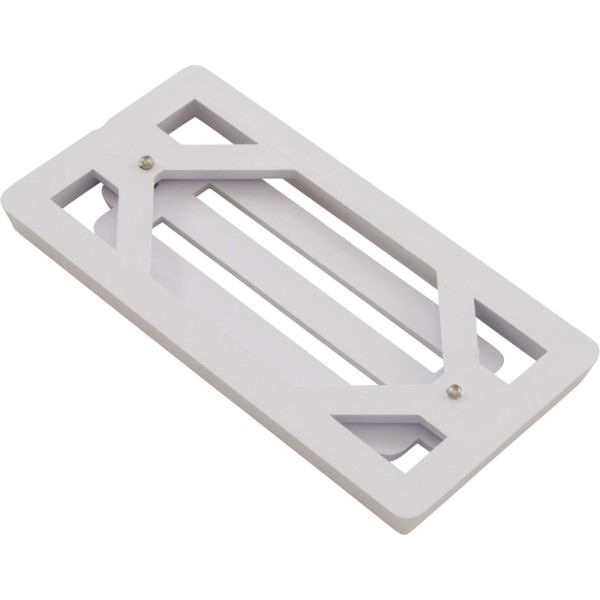 Gutter Drain, Pentair 2" x 4" 3-Bar Frame & Grate, White : 542038