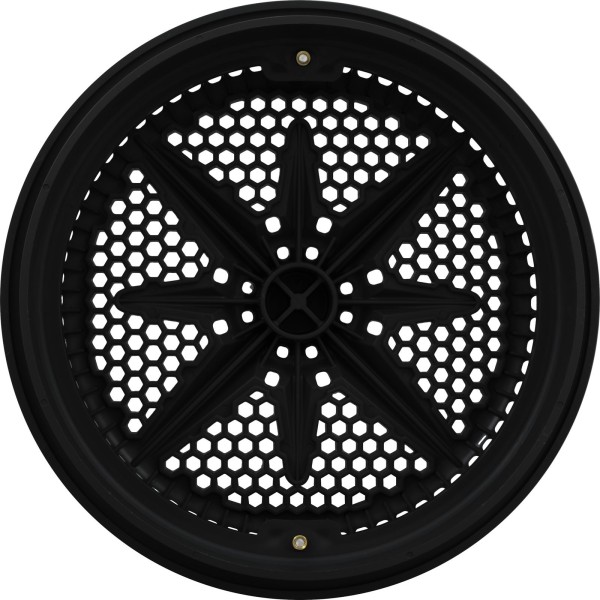 Main Drain Grate, PentairStarGuard, 8", 112gpm, Black, Long Ring : 500100