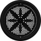 Main Drain Grate, PentairStarGuard, 8", 112gpm, Black, Long Ring : 500100