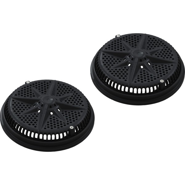 Main Drain Grate, PentStarGuard, 8", 112gpm, Blk, qty 2, Shrt Ring : 500145