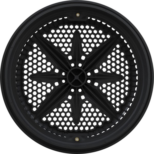 Main Drain Grate, PentStarGuard, 8", 112gpm, Blk, qty 2, Shrt Ring : 500145