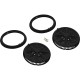 Main Drain Grate, PentStarGuard, 8", 112gpm, Blk, qty 2, Shrt Ring : 500145