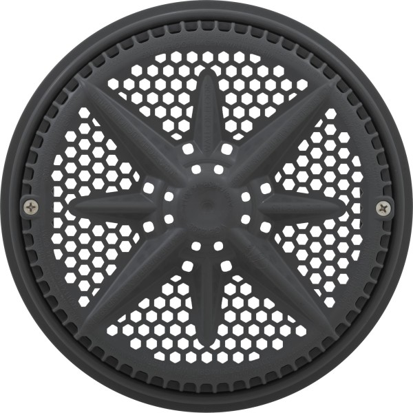 Main Drain Grate, PentStarGuard, 8", 112gpm, Drk Gry, Short Ring : 500105