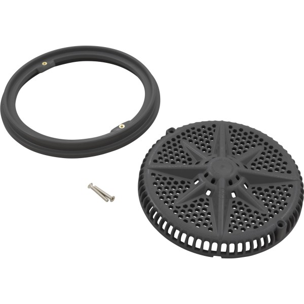 Main Drain Grate, PentStarGuard, 8", 112gpm, Drk Gry, Short Ring : 500105