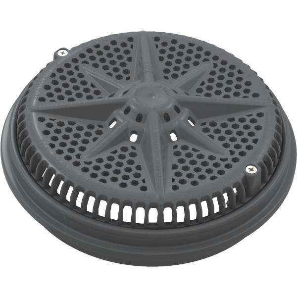 Main Drain Grate, PentStarGuard, 8", 112gpm, DrkGry, qty 2, Lg Rng : 500142