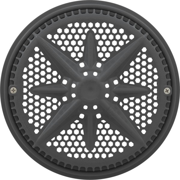 Main Drain Grate, PentStarGuard, 8", 112gpm, DrkGry, qty 2, Lg Rng : 500142