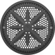Main Drain Grate, PentStarGuard, 8", 112gpm, DrkGry, qty 2, Lg Rng : 500142