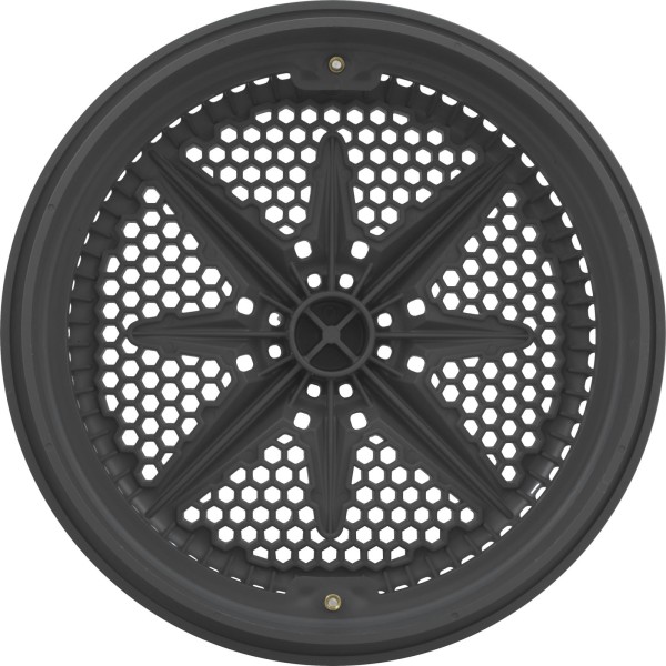 Main Drain Grate, PentStarGuard, 8", 112gpm, DrkGry, qty 2, Lg Rng : 500142