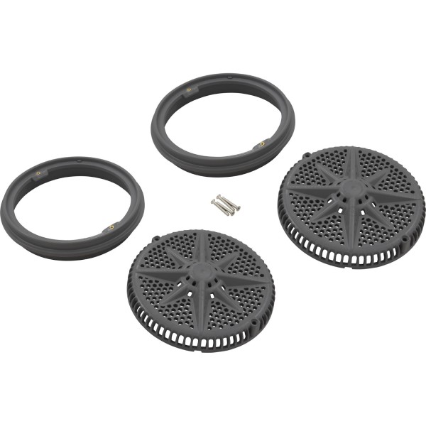 Main Drain Grate, PentStarGuard, 8", 112gpm, DrkGry, qty 2, Lg Rng : 500142