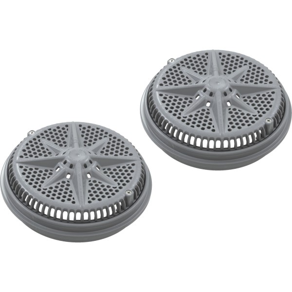 Main Drain Grate, Pent StarGuard, 8", 112gpm, Gray, qty 2, Lg Ring : 500143