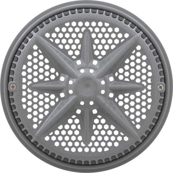 Main Drain Grate, Pent StarGuard, 8", 112gpm, Gray, qty 2, Lg Ring : 500143