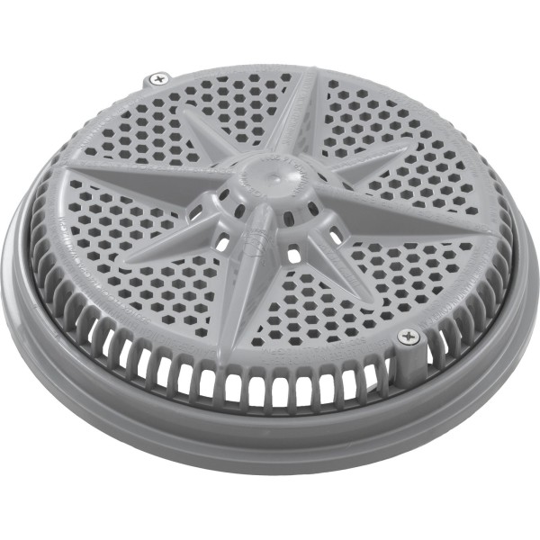 Main Drain Grate, PentairStarGuard, 8", 112gpm, Gray, Short Ring : 500106
