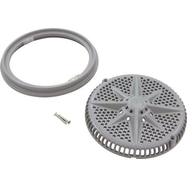 Main Drain Grate, PentairStarGuard, 8", 112gpm, Gray, Short Ring : 500106