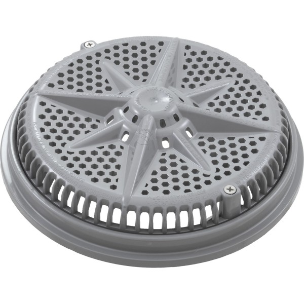 Main Drain Grate, PentStarGuard, 8", 112gpm, Gry, qty 2, Shrt Ring : 500147