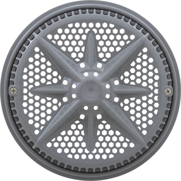 Main Drain Grate, PentStarGuard, 8", 112gpm, Gry, qty 2, Shrt Ring : 500147