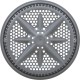 Main Drain Grate, PentStarGuard, 8", 112gpm, Gry, qty 2, Shrt Ring : 500147
