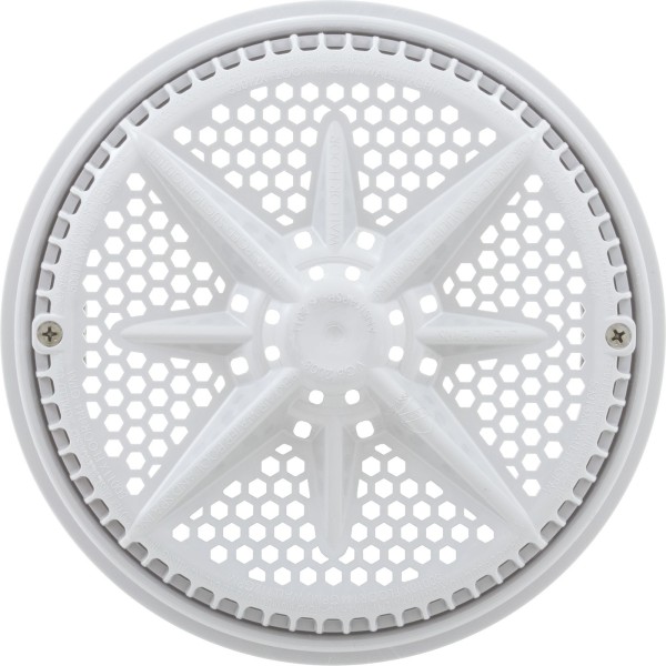 Main Drain Grate, PentStarGuard, 8", 112gpm, Wht, qty 2, Long Ring : 500140