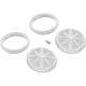 Main Drain Grate, PentStarGuard, 8", 112gpm, Wht, qty 2, Long Ring : 500140