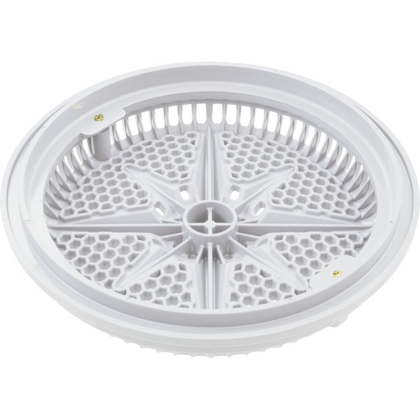 Main Drain Grate, Pent StarGuard, 8", 112gpm, Wht, qty 2, Shrt Rin : 500144
