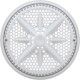 Main Drain Grate, Pent StarGuard, 8", 112gpm, Wht, qty 2, Shrt Rin : 500144