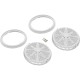 Main Drain Grate, Pent StarGuard, 8", 112gpm, Wht, qty 2, Shrt Rin : 500144