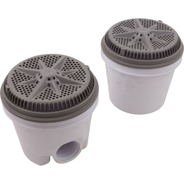 Main Drain, PentStarGuard, 8", 112gpm, 2"Side Port, ABS, Gry, qty 2 : 500118