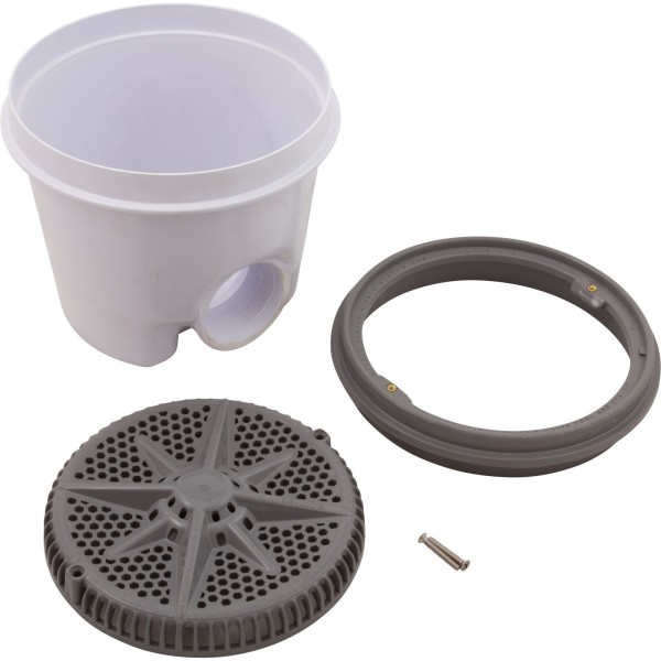 Main Drain, PentStarGuard, 8", 112gpm, 2"Side Port, ABS, Gry, qty 2 : 500118