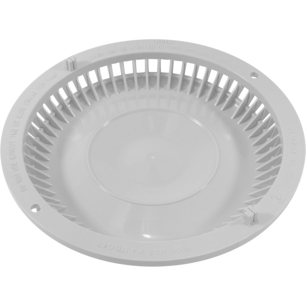 Main Drain Grate Only, Afras, Anti Vortex, White : 11064W