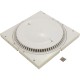 Main Drain Grate, Afras, 12" x 12" Square, w/SS Screws, Wht : 10064ACW