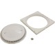 Main Drain Grate, Afras, 12" x 12" Square, w/SS Screws, Wht : 10064ACW