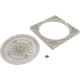 Main Drain Grate, Afras, 12" x 12" Square, w/SS Screws, Wht : 10064ACW