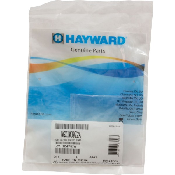 Screw, Hayward WG1048AV Sump/Frame, Quantity 2 : WGX1030Z2A