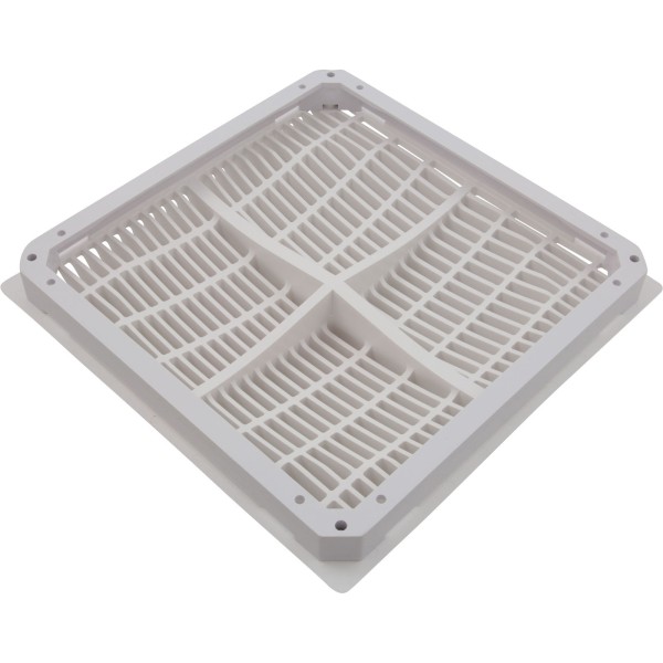 Main Drain Grate, Hayward Low Velocity, 12" x 12"Sq, w/Frame : WGX1032BLV2
