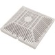Main Drain Grate, Waterway 9" x 9" Square, White : 642-4790 V