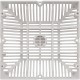Main Drain Grate, Waterway 9" x 9" Square, White : 642-4790 V