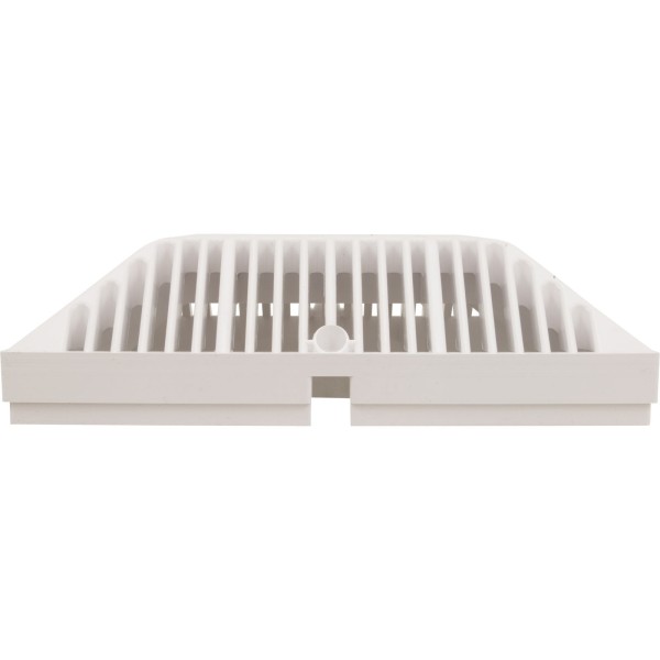Main Drain Grate, Waterway 9" x 9" Square, White : 642-4790 V