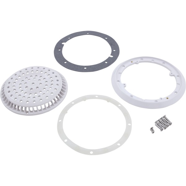 Main Drain Cover, Waterway, 8" Round, with Frame : 640-2240 V