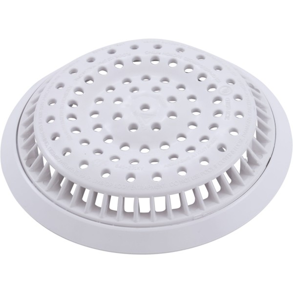 Main Drain Cover, Waterway, 8" Round, with Frame : 640-2240 V