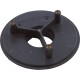 Wall Fitting, 4" dia, 1-7/8"hs, 1-1/2"mpt, Dk Gray : 415T105