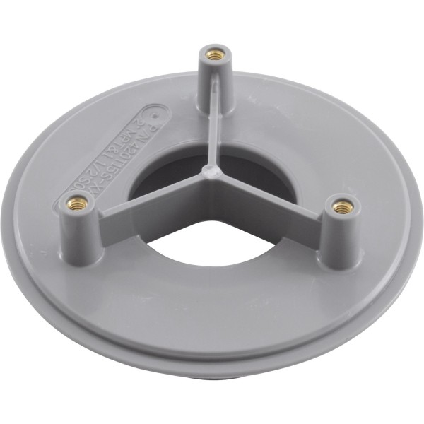 Wall Fitting, 4" dia, 2-3/8"hs, 2"mpt-1-1/2"s, Lt Gray : 420T15S103