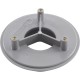 Wall Fitting, 4" dia, 2-3/8"hs, 2"mpt-1-1/2"s, Lt Gray : 420T15S103