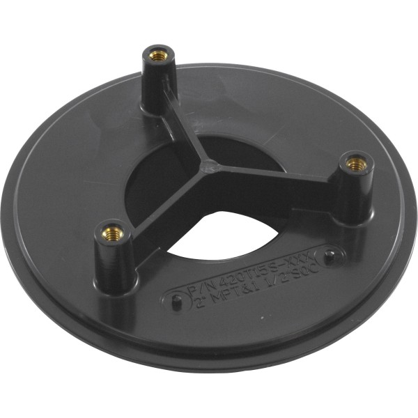 Wall Fitting, 4" dia, 2-3/8"hs, 2"mpt-1-1/2"s, Dk Gray : 420T15S105