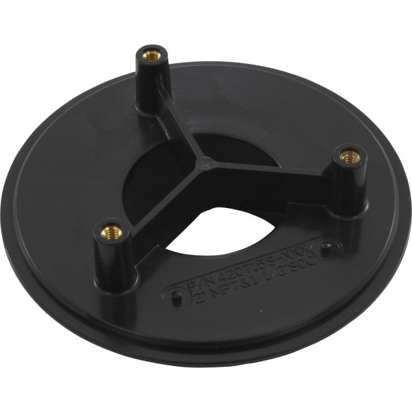 Wall Fitting, 4" dia, 2-3/8"hs, 2"mpt-1-1/2"s, Black : 420T15S102