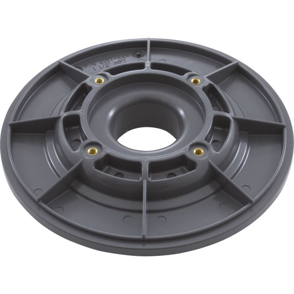 Wall Fitting, 6" dia, 1-7/8"hs, 1-1/2"mpt, Dk Gray : 615T105