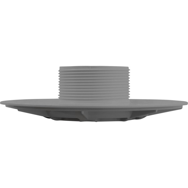 Wall Fitting, 6" dia, 2-3/8"hs, 2"mpt-1-1/2"s, Lt Gray : 620T15S103