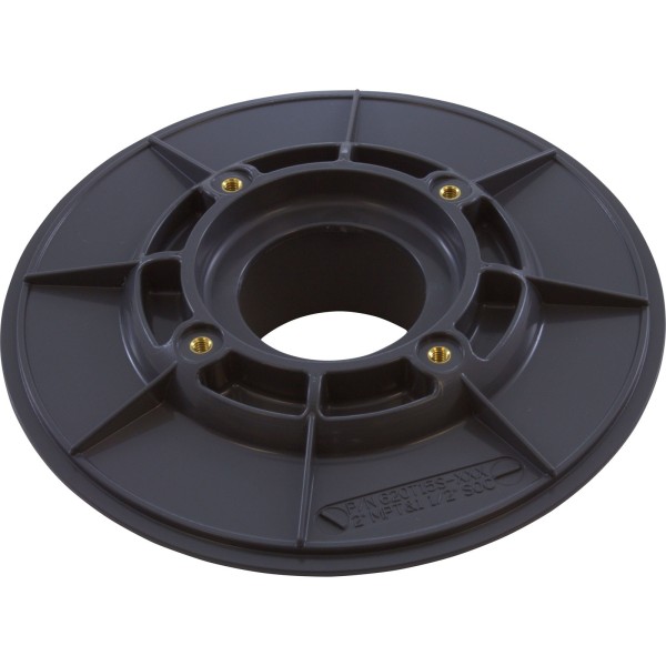 Wall Fitting, 6" dia, 2-3/8"hs, 2"mpt-1-1/2"s, Dk Gray : 620T15S105