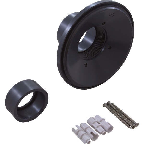 Wall Fitting, 6" dia, 2-3/8" Hole Size, 2" Slip, Dark Gray : RND105