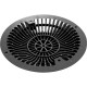 Main Drain Grate, Retro 8" Round, MoFlow, w/Hardware, Dark Gray : R8MF105