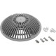 Main Drain Grate, Retro 8" Round, MoFlow, w/Hardware, Light Gray : R8MF103